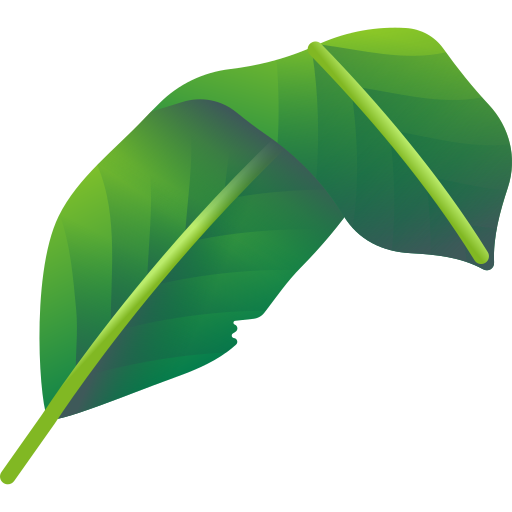 foglie tropicali 3D Color icona