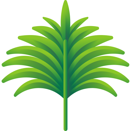 foglie tropicali 3D Color icona