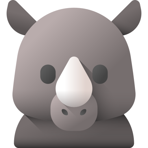 코뿔소 3D Color icon