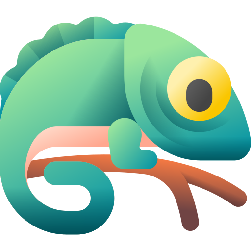 camaleão 3D Color Ícone