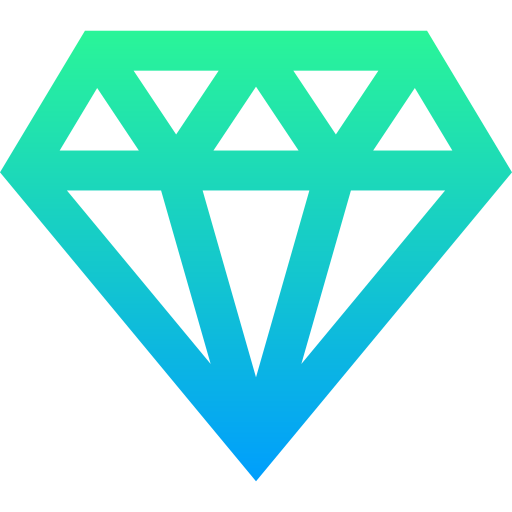 Diamond Super Basic Straight Gradient icon