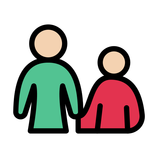 Mother and son Vector Stall Lineal Color icon