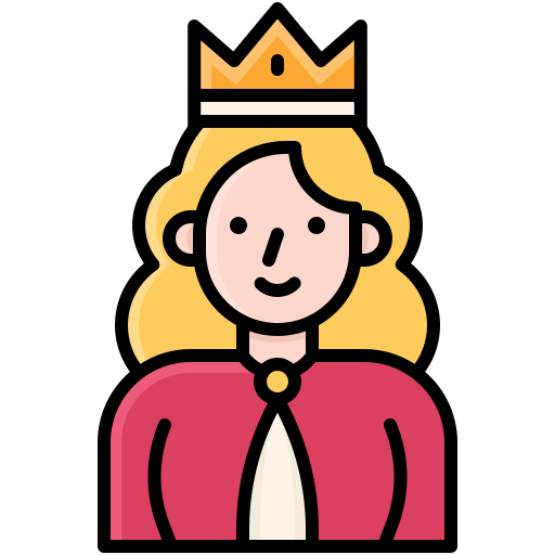królowa Generic Outline Color ikona