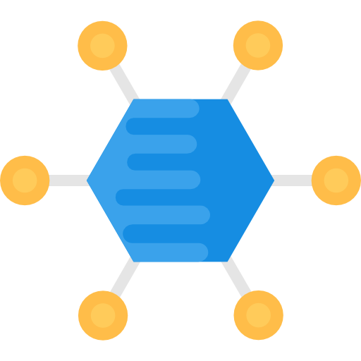 Molecule Flat Color Flat icon