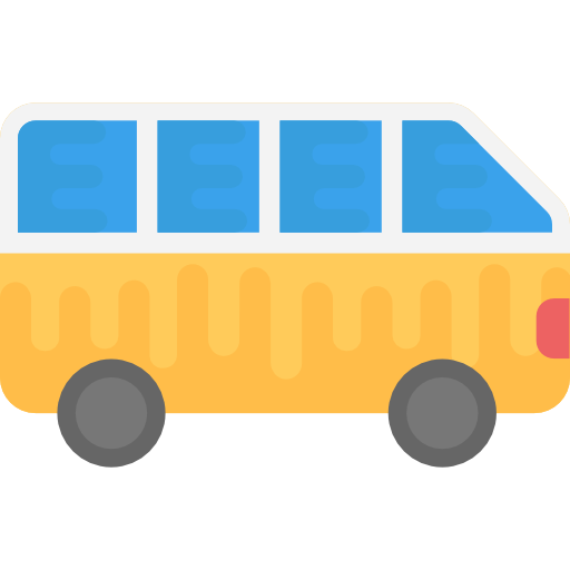 autobus Flat Color Flat Icône