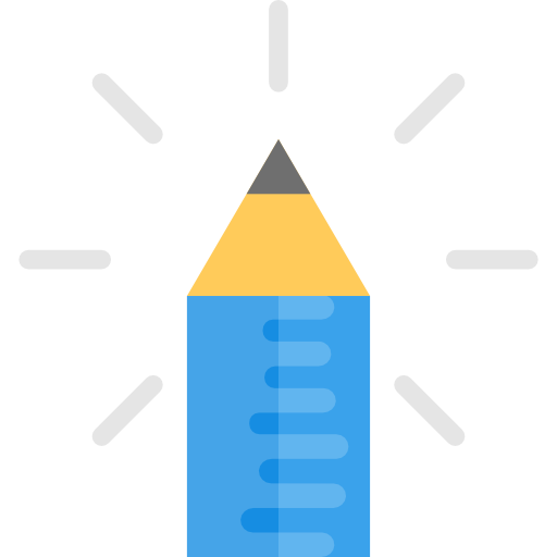 ołówek Flat Color Flat ikona