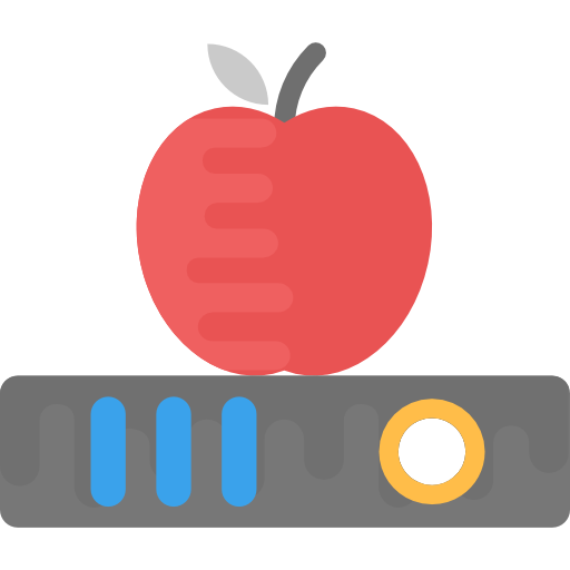 jabłko Flat Color Flat ikona