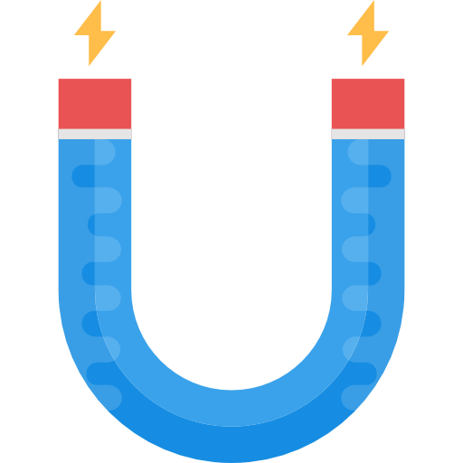 magneet Flat Color Flat icoon