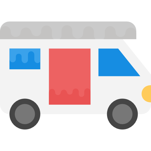 caravana Flat Color Flat icono