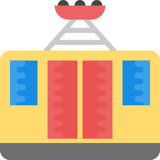 Cable car Flat Color Flat icon