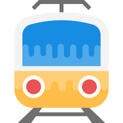 pociąg Flat Color Flat ikona