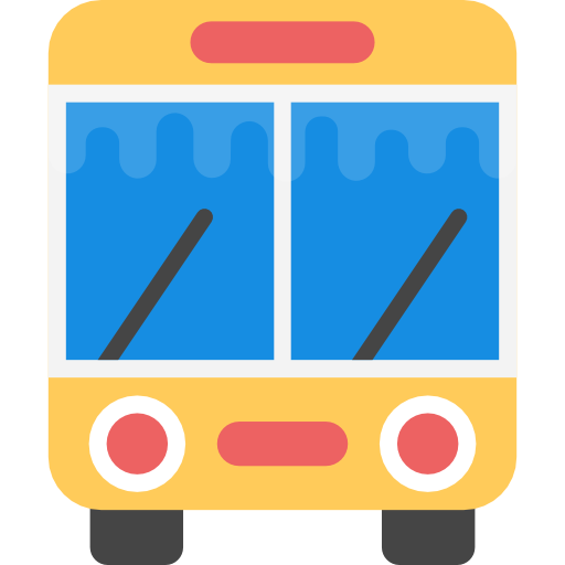 Автобус Flat Color Flat иконка