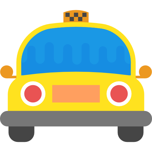 taxi Flat Color Flat ikona