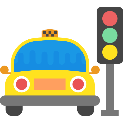 taxi Flat Color Flat icono
