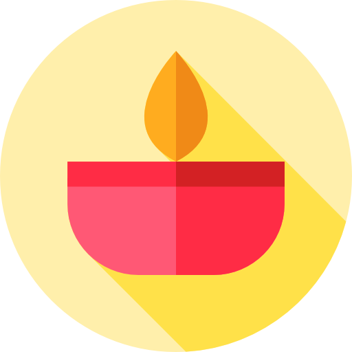 Candle Flat Circular Flat icon