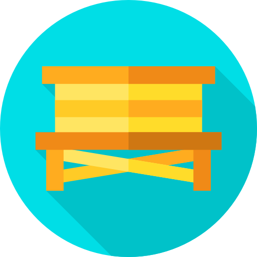 木製の椅子 Flat Circular Flat icon