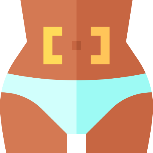 lichaamsvet Basic Straight Flat icoon