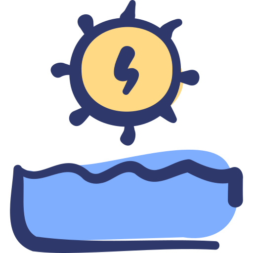 水力発電 Basic Hand Drawn Lineal Color icon