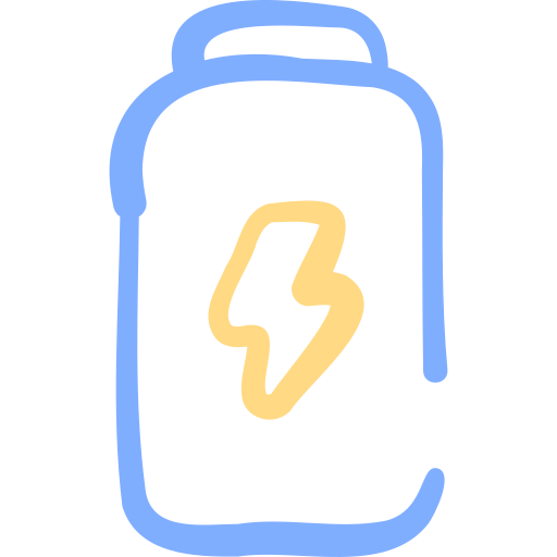 batterie Basic Hand Drawn Color Icône