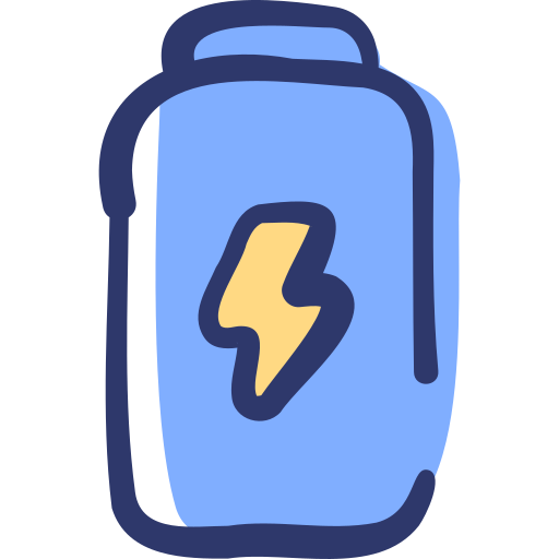 bateria Basic Hand Drawn Lineal Color ikona