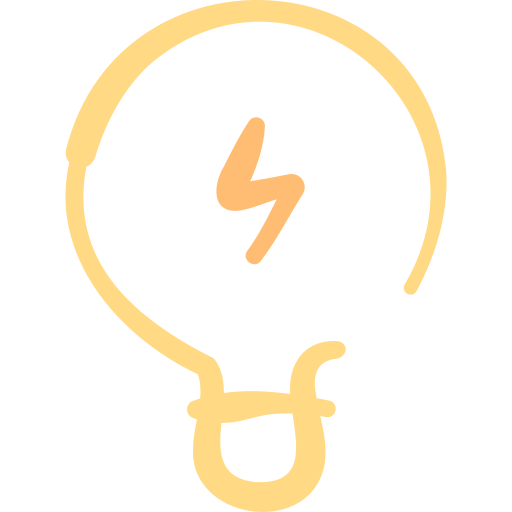 Lightbulb Basic Hand Drawn Color icon