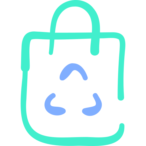 재활용 가방 Basic Hand Drawn Color icon