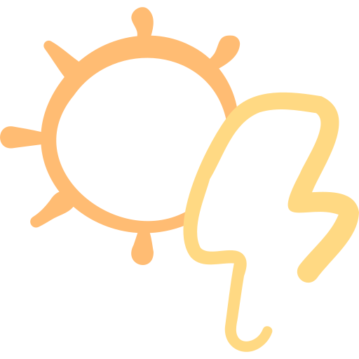 energia słoneczna Basic Hand Drawn Color ikona