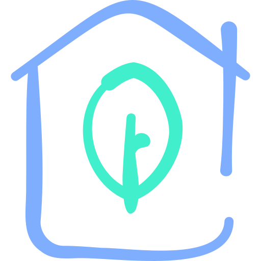 Зеленый дом Basic Hand Drawn Color иконка