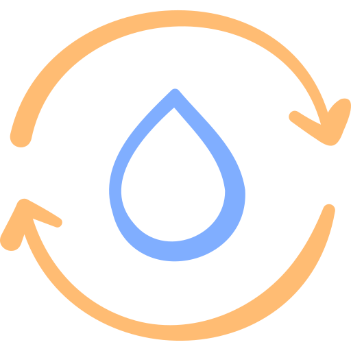 Recycle water Basic Hand Drawn Color icon