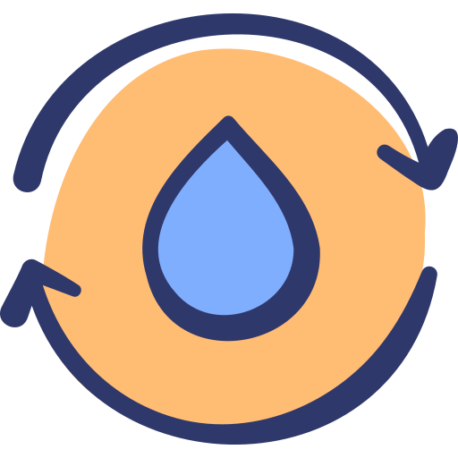 Recycle water Basic Hand Drawn Lineal Color icon