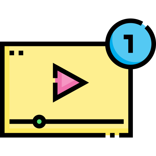ビデオプレーヤー Detailed Straight Lineal color icon