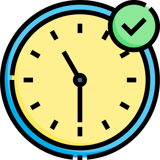 時間 Detailed Straight Lineal color icon