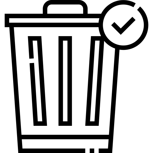 cestino dei rifiuti Detailed Straight Lineal icona