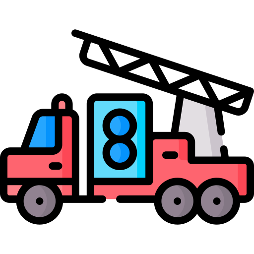 camión de bomberos Special Lineal color icono