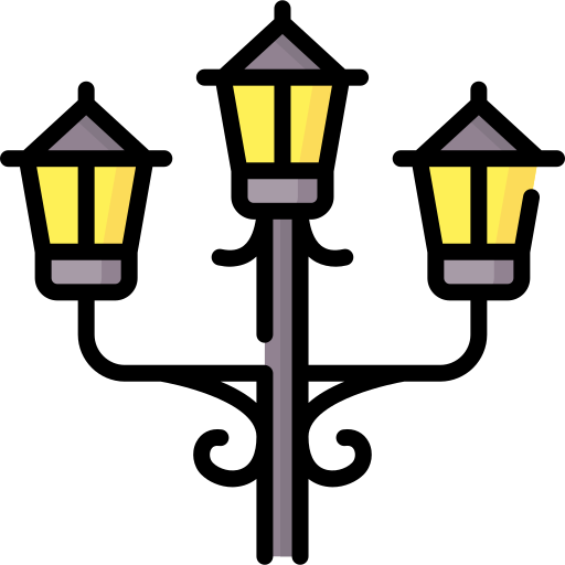Street lamp Special Lineal color icon