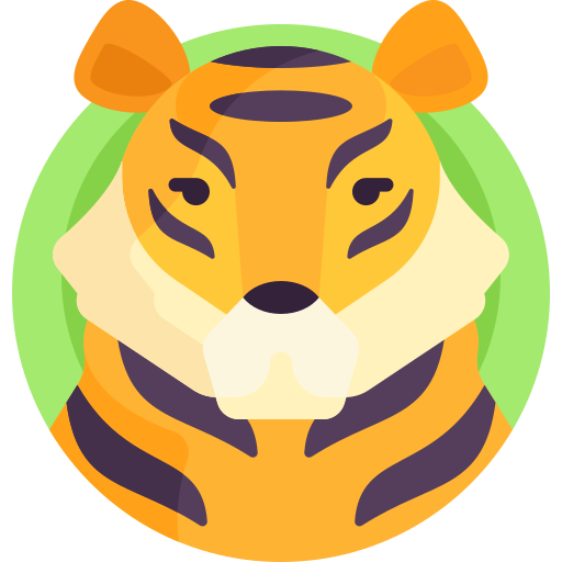 tiger Detailed Flat Circular Flat icon