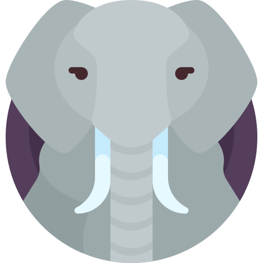 Elephant Detailed Flat Circular Flat icon