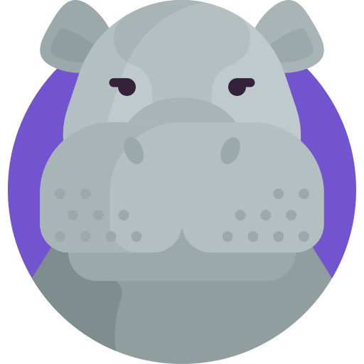 hipopótamo Detailed Flat Circular Flat icono