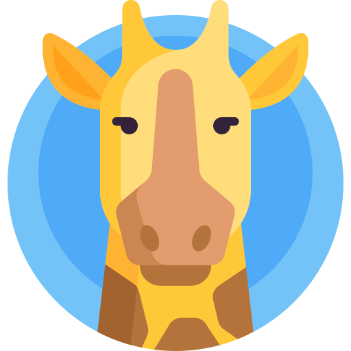giraffe Detailed Flat Circular Flat icoon