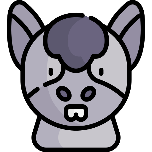 burro Kawaii Lineal color icono