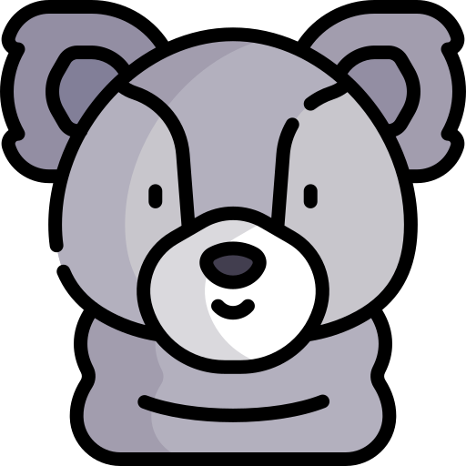 koala Kawaii Lineal color ikona