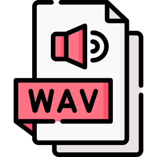 Wav file Special Lineal color icon