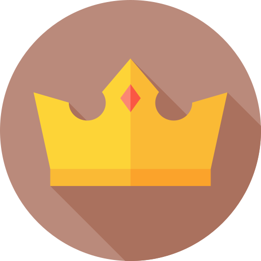 왕관 Flat Circular Flat icon