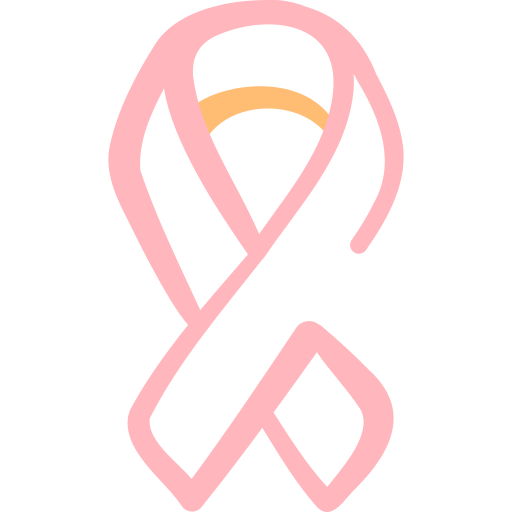 cinta de cáncer Basic Hand Drawn Color icono