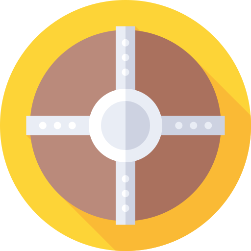 방패 Flat Circular Flat icon