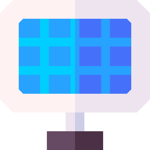 zonnepaneel Basic Straight Flat icoon