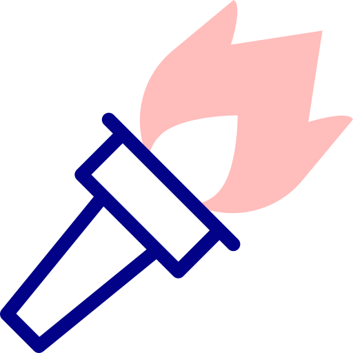 토치 Detailed Mixed Lineal color icon
