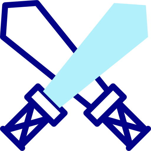 miecze Detailed Mixed Lineal color ikona