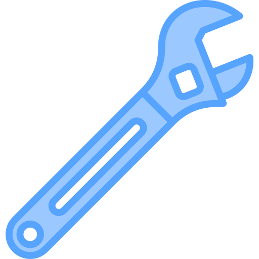 verstelbare sleutel Generic Blue icoon