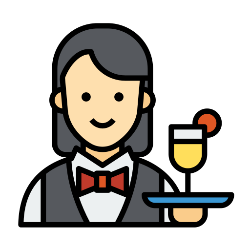 Waitress Generic Outline Color icon